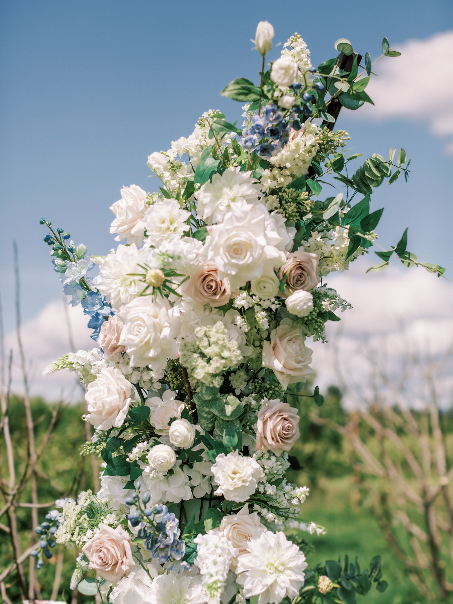 Blush Blue Wedding flowers