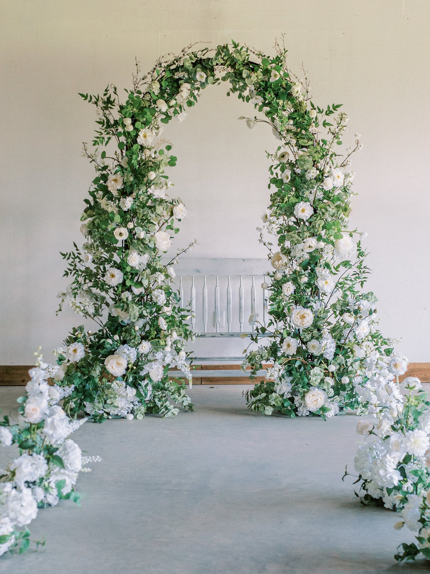 Lush Garden style floral arch