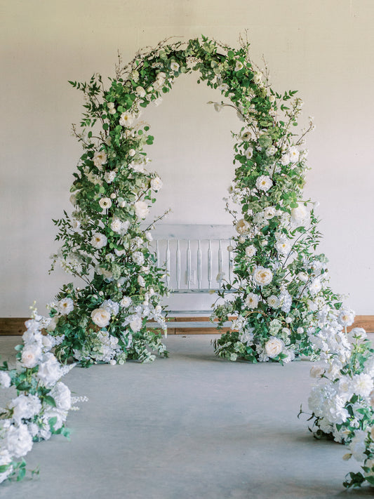 Lush Garden style floral arch